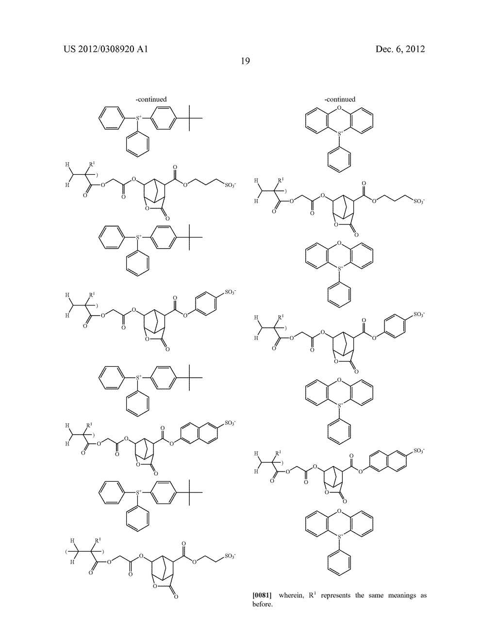 SULFONIUM SALT, POLYMER, CHEMICALLY AMPLIFIED RESIST COMPOSITION USING     SAID POLYMER, AND RESIST PATTERNING PROCESS - diagram, schematic, and image 20