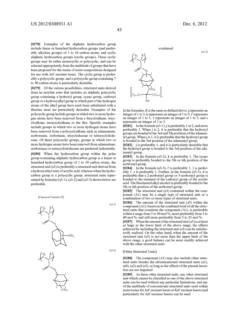 RESIST COMPOSITION AND METHOD OF FORMING RESIST PATTERN - diagram, schematic, and image 44