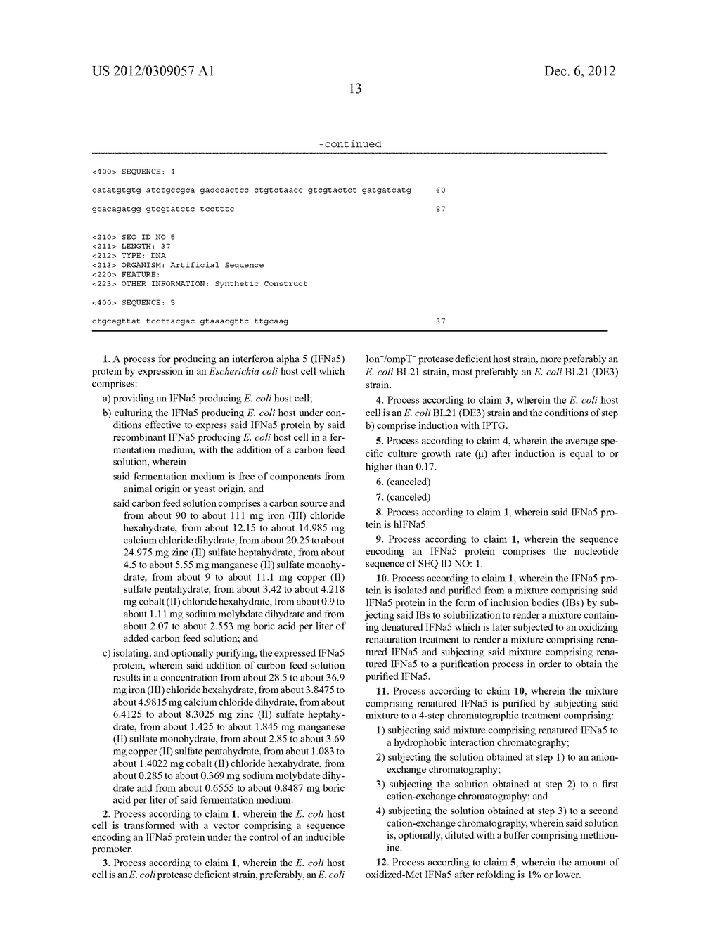 METHOD FOR PRODUCING INTERFERON ALPHA 5 - diagram, schematic, and image 27