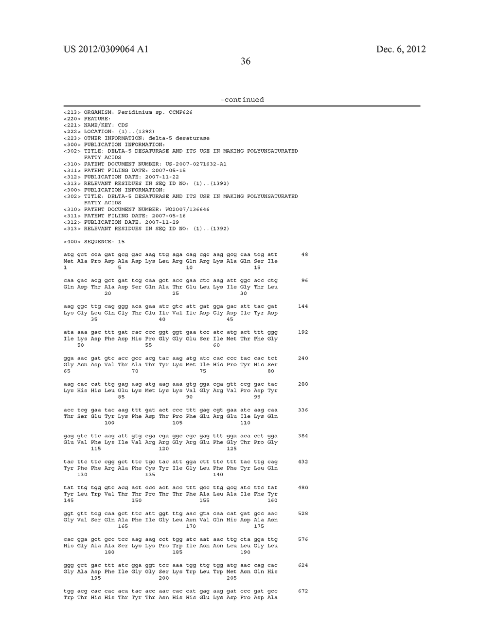 MUTANT DELTA-5 DESATURASES MUTATED IN THE HEME-BINDING MOTIF (HPGG) AND     THEIR USE IN MAKING POLYUNSATURATED FATTY ACIDS - diagram, schematic, and image 40