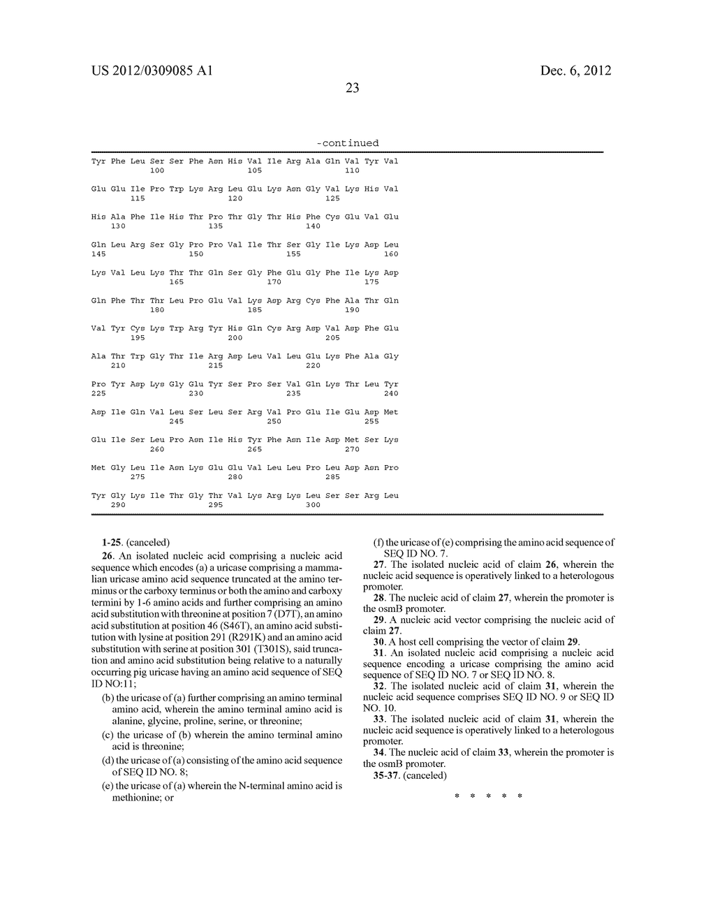 Variant Forms of Urate Oxidase and Use Thereof - diagram, schematic, and image 32