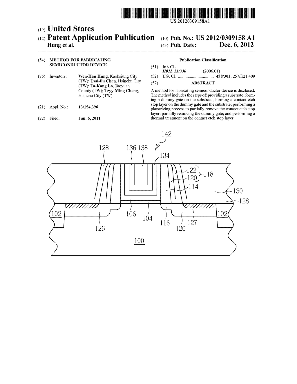 METHOD FOR FABRICATING SEMICONDUCTOR DEVICE - diagram, schematic, and image 01