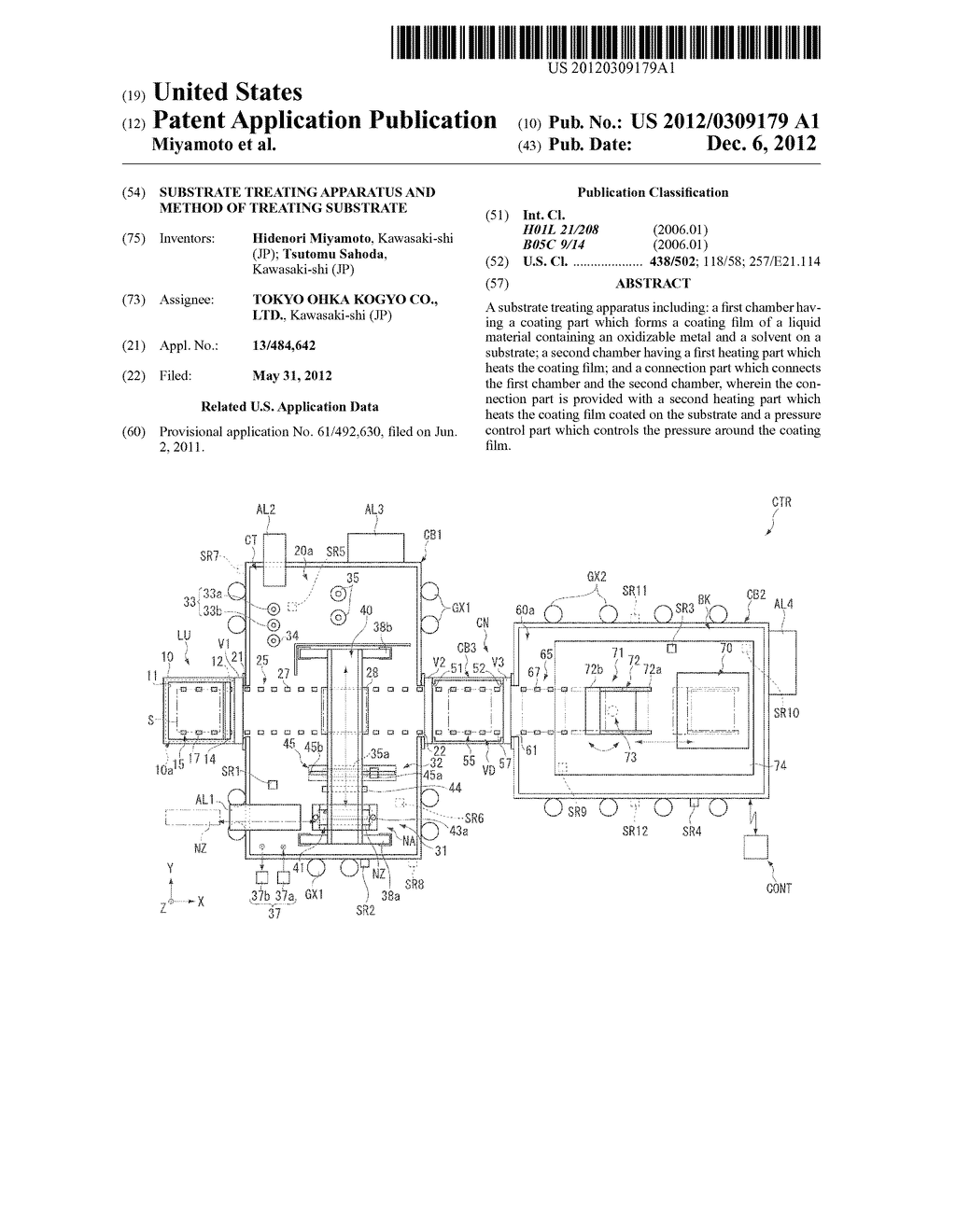 SUBSTRATE TREATING APPARATUS AND METHOD OF TREATING SUBSTRATE - diagram, schematic, and image 01