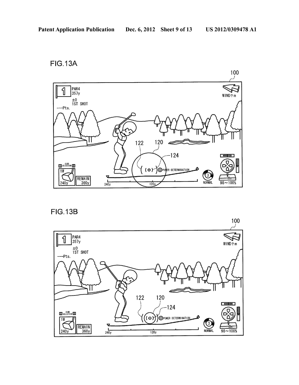 GAME DEVICE, GAME CONTROL PROGRAM, AND METHOD FOR CONTROLLING GOLF GAME - diagram, schematic, and image 10