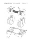 DUMBBELL GLIDE APPARATUS WITH WEIGHT ADJUSTING KEY diagram and image