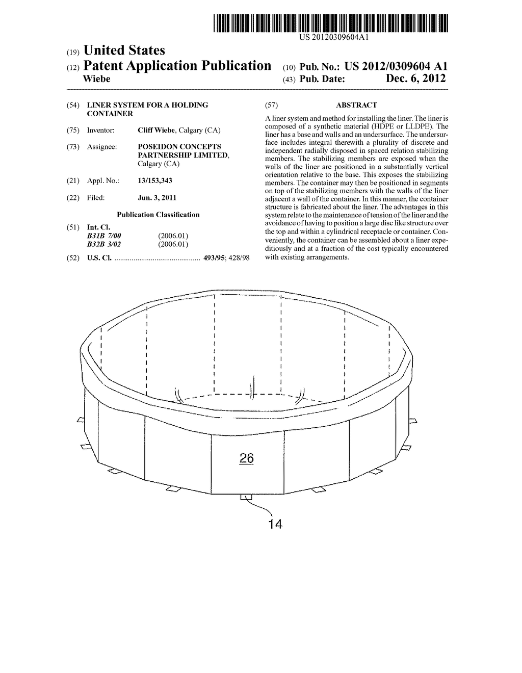 LINER SYSTEM FOR A HOLDING CONTAINER - diagram, schematic, and image 01