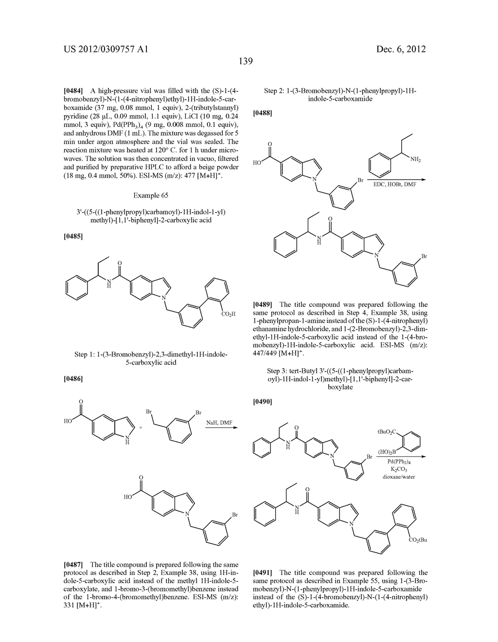 N-BIPHENYLMETHYLINDOLE MODULATORS OF PPARG - diagram, schematic, and image 154