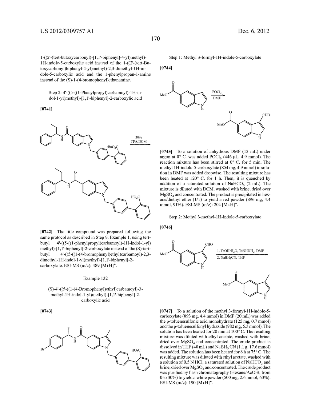 N-BIPHENYLMETHYLINDOLE MODULATORS OF PPARG - diagram, schematic, and image 185