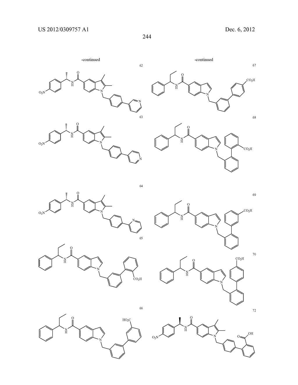 N-BIPHENYLMETHYLINDOLE MODULATORS OF PPARG - diagram, schematic, and image 259