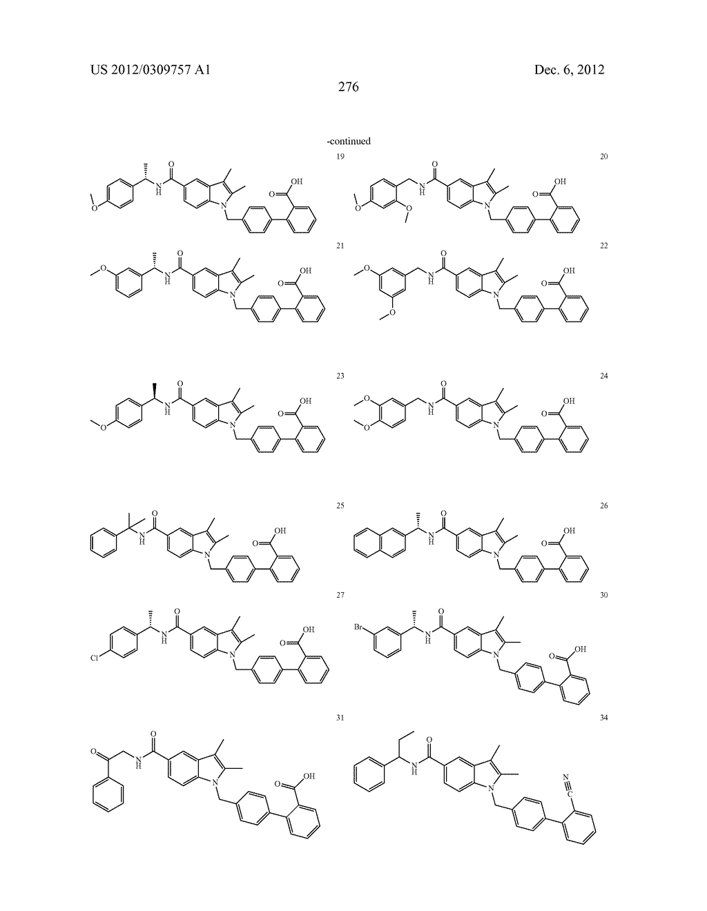 N-BIPHENYLMETHYLINDOLE MODULATORS OF PPARG - diagram, schematic, and image 291