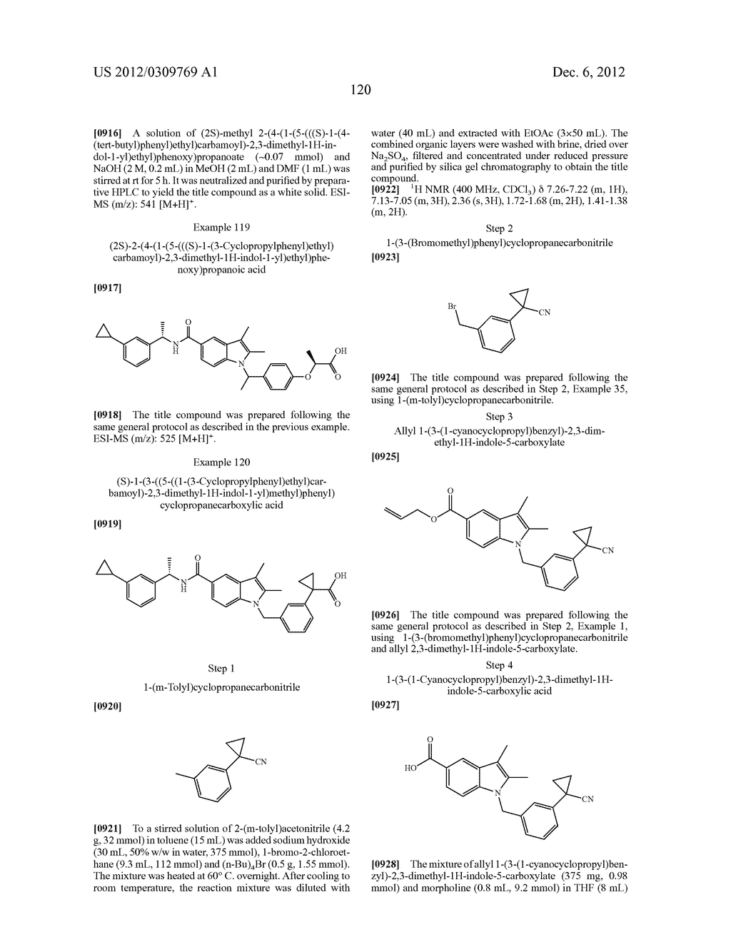 N-BENZYLINDOLE MODULATORS OF PPARG - diagram, schematic, and image 121