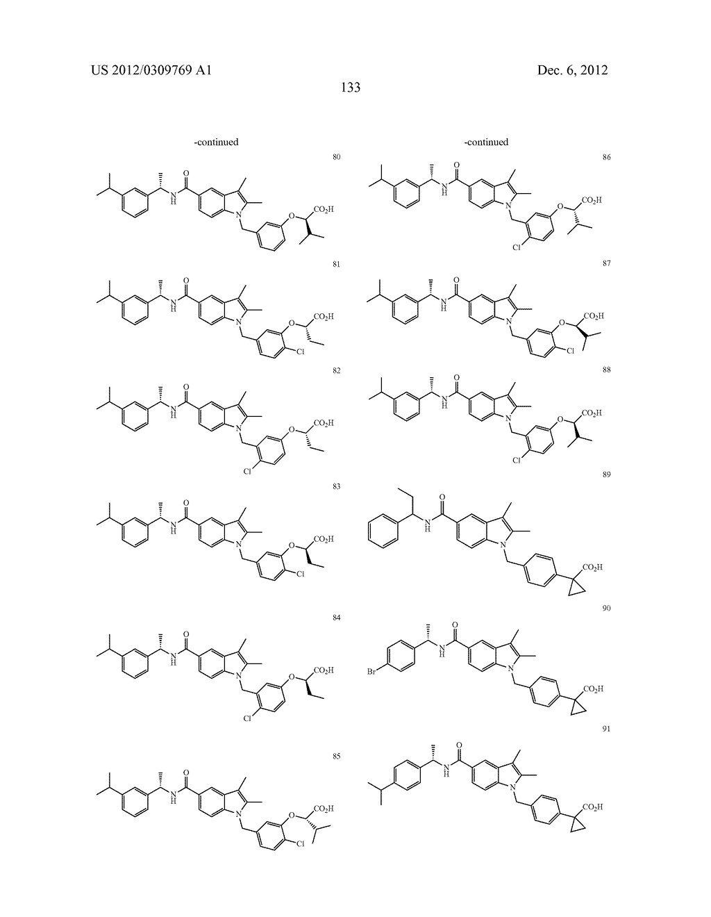 N-BENZYLINDOLE MODULATORS OF PPARG - diagram, schematic, and image 134