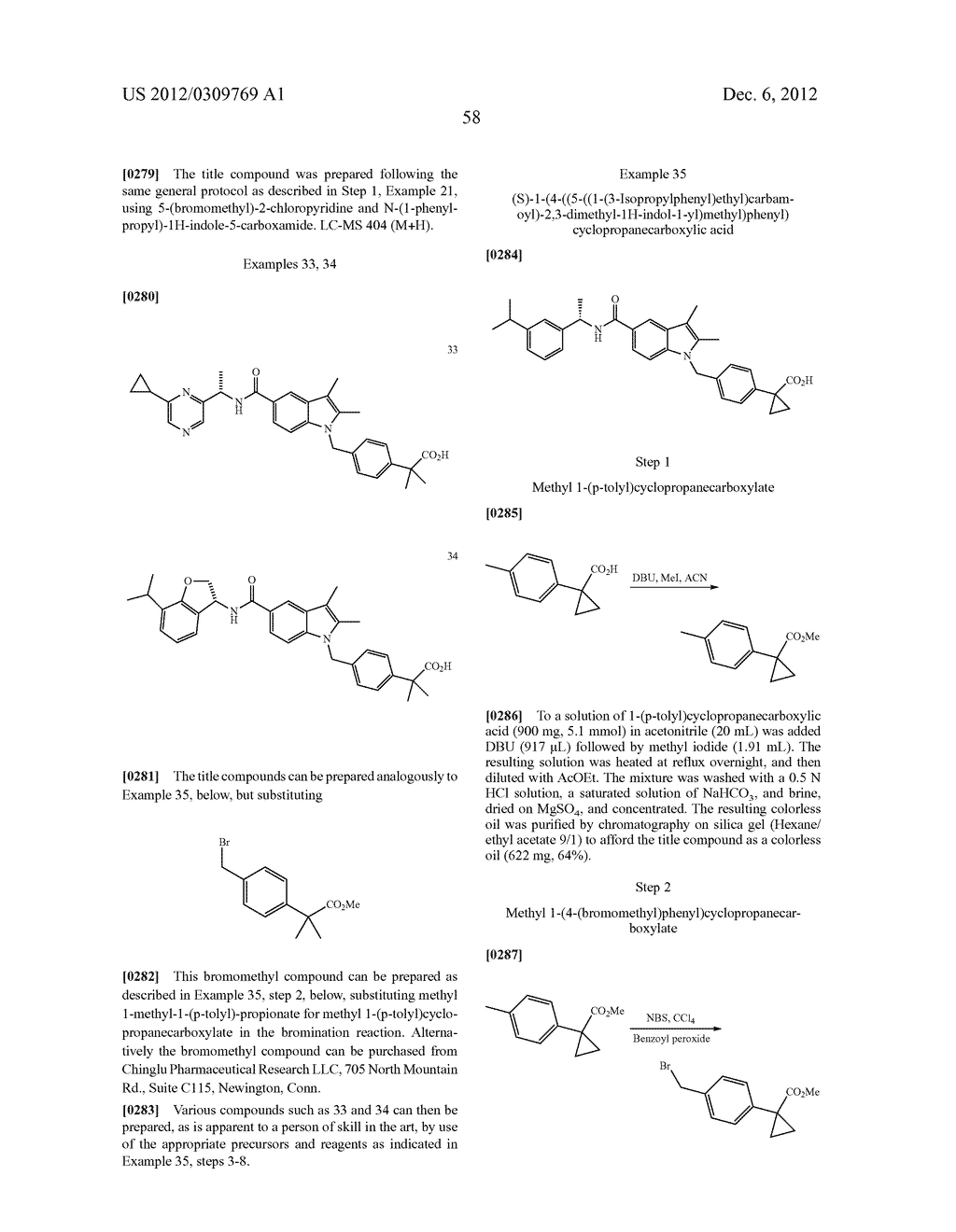 N-BENZYLINDOLE MODULATORS OF PPARG - diagram, schematic, and image 59