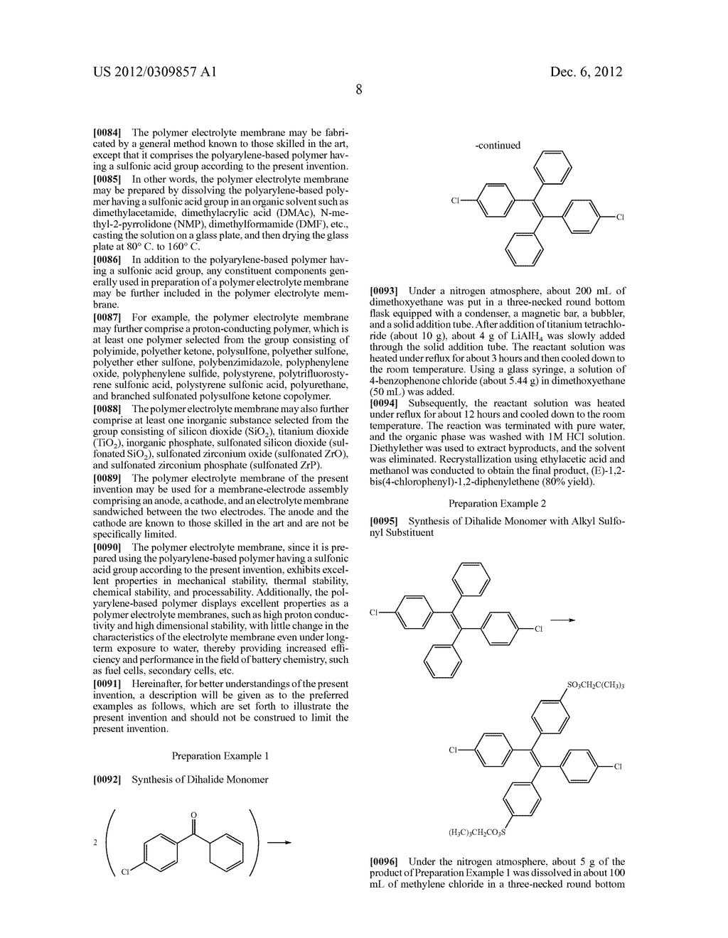 POLYARYLENE-BASED POLYMER, PREPARATION METHOD FOR THE SAME, AND POLYMER     ELECTROLYTE MEMBRANE FOR FUEL CELL USING THE POLYMER - diagram, schematic, and image 13