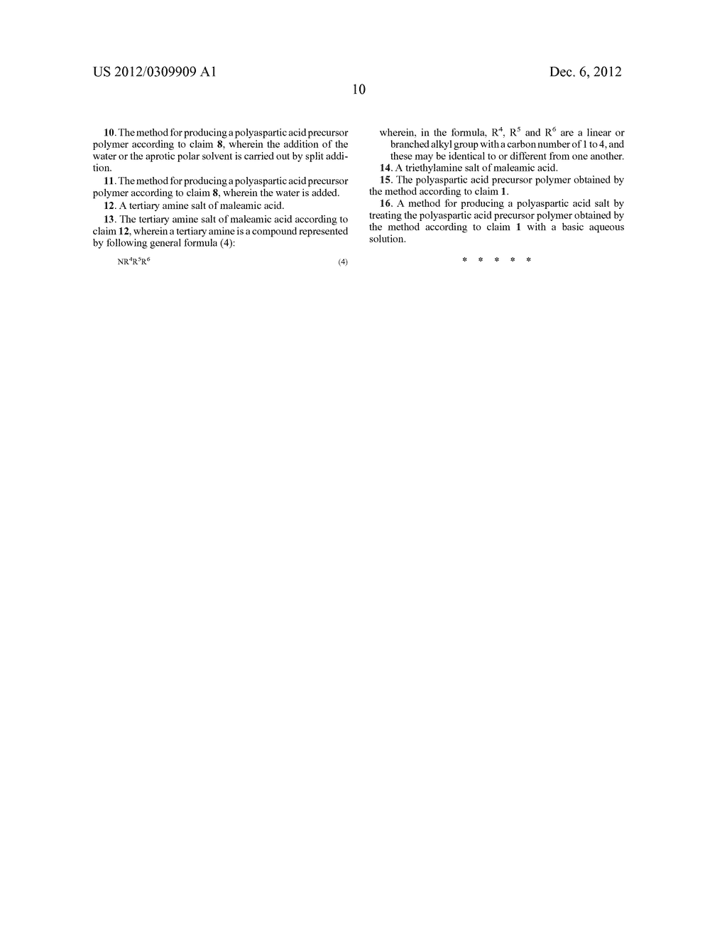 METHODS FOR PRODUCING POLYASPARTIC ACID PRECURSOR POLYMER AND POLYASPARTIC     ACID SALT - diagram, schematic, and image 20