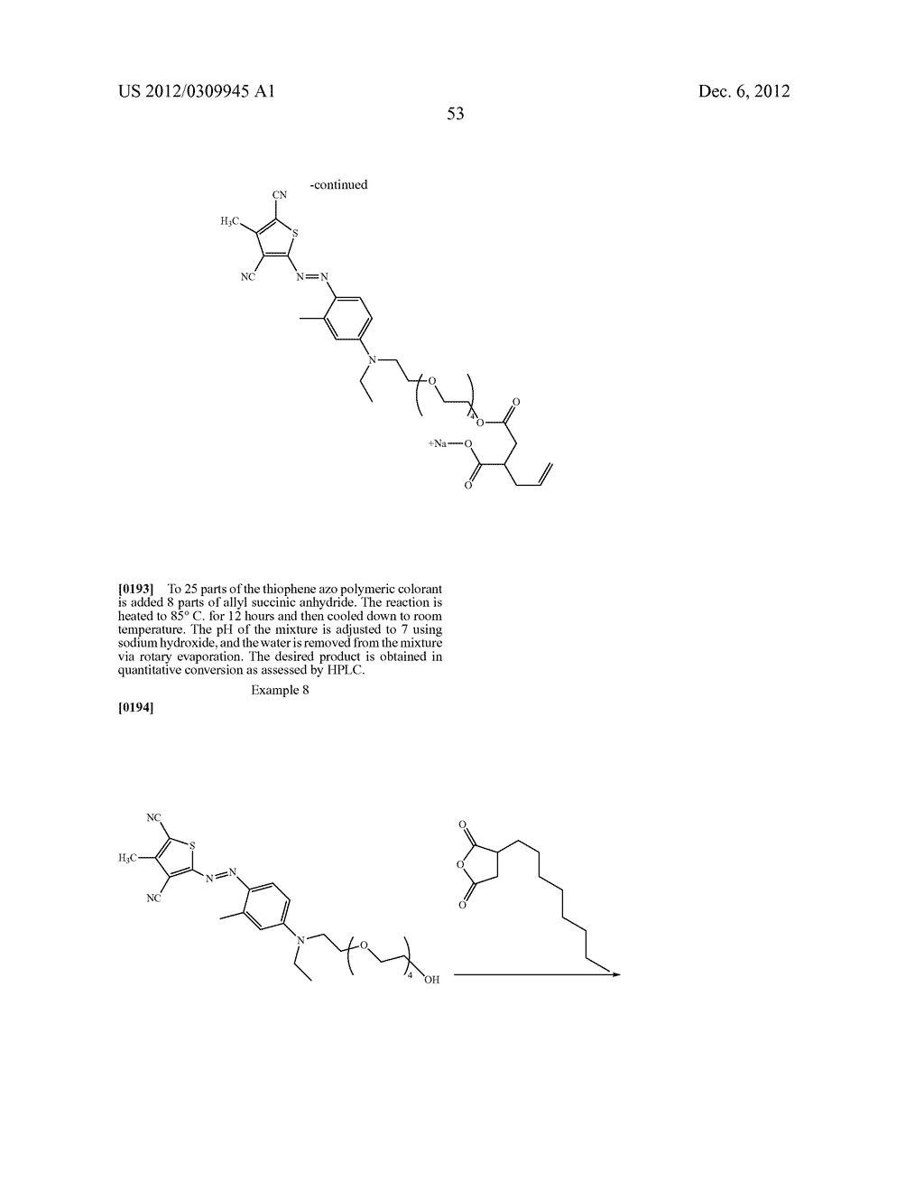 Thiophene Azo Carboxylate Dyes and Laundry Care Compositions Containing     the Same - diagram, schematic, and image 54