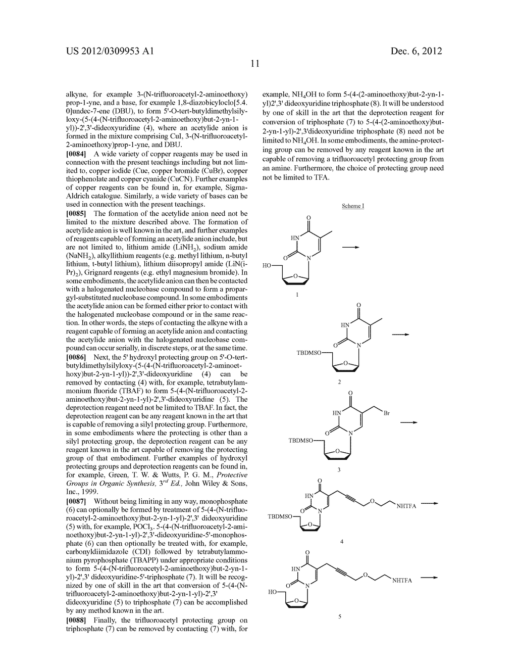 Propargyl Substituted Nucleoside Compounds and Methods - diagram, schematic, and image 12