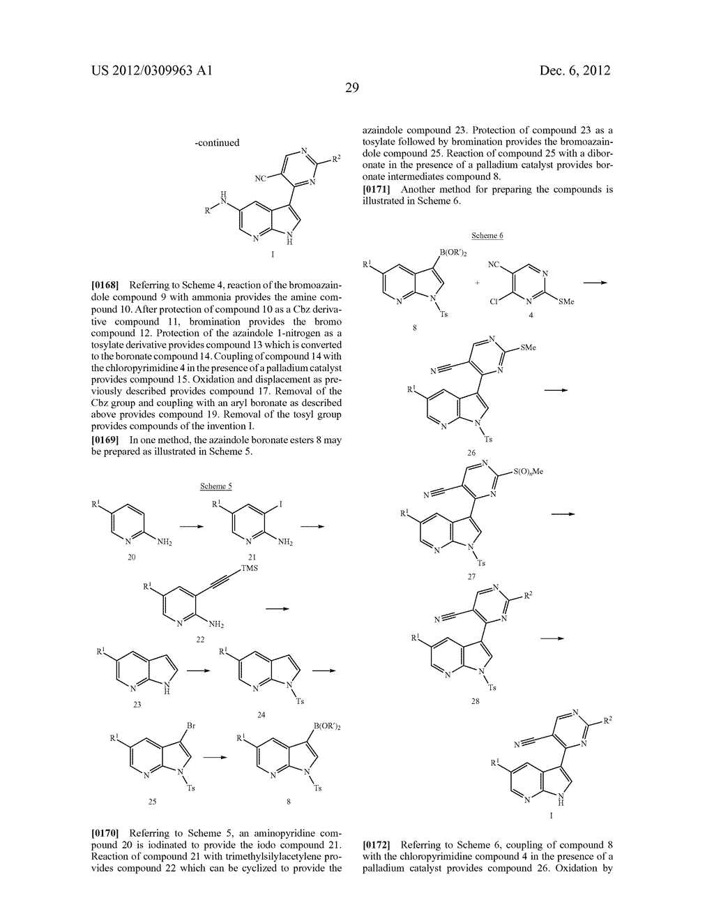 5-CYANO-4- (PYRROLO [2,3B] PYRIDINE-3-YL) -PYRIMIDINE DERIVATIVES USEFUL     AS PROTEIN KINASE INHIBITORS - diagram, schematic, and image 30