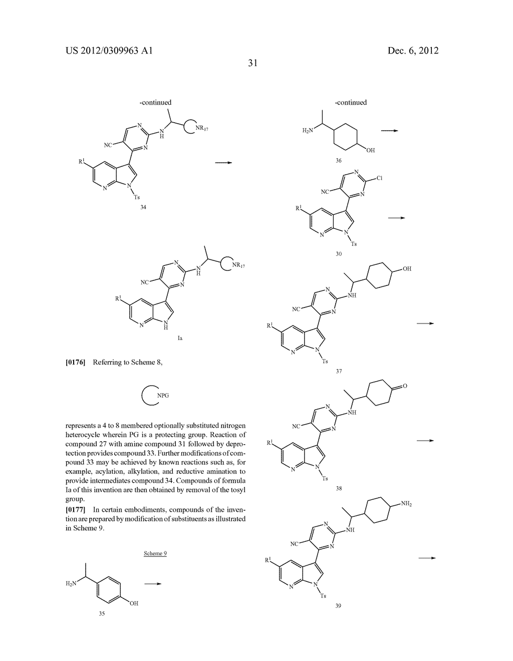5-CYANO-4- (PYRROLO [2,3B] PYRIDINE-3-YL) -PYRIMIDINE DERIVATIVES USEFUL     AS PROTEIN KINASE INHIBITORS - diagram, schematic, and image 32