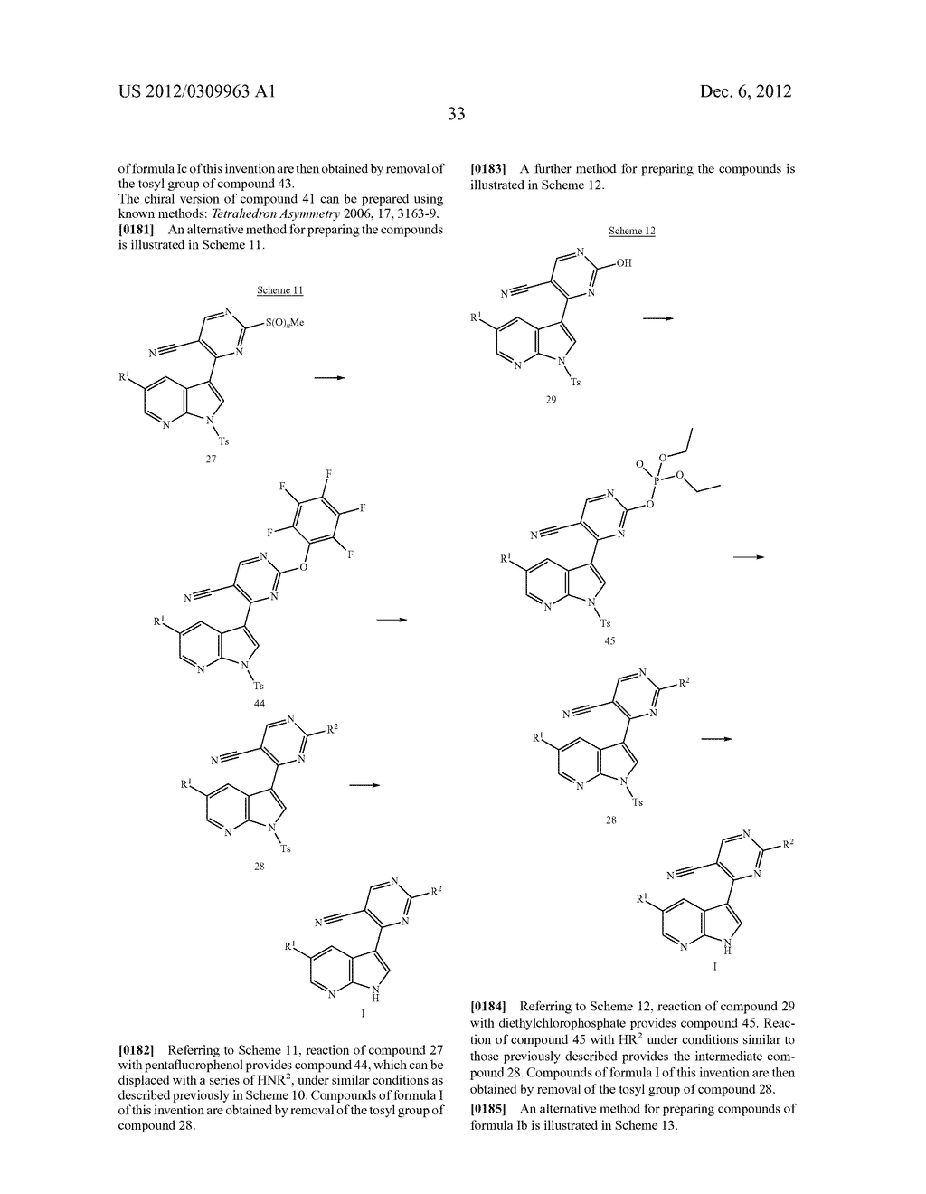 5-CYANO-4- (PYRROLO [2,3B] PYRIDINE-3-YL) -PYRIMIDINE DERIVATIVES USEFUL     AS PROTEIN KINASE INHIBITORS - diagram, schematic, and image 34