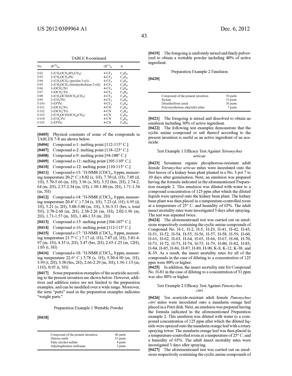 CYCLIC AMINE COMPOUND AND ACARICIDE - diagram, schematic, and image 44