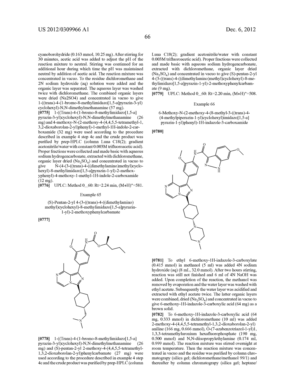 8-METHYL-1-PHENYL-IMIDAZOL[1,5-A]PYRAZINE COMPOUNDS - diagram, schematic, and image 67