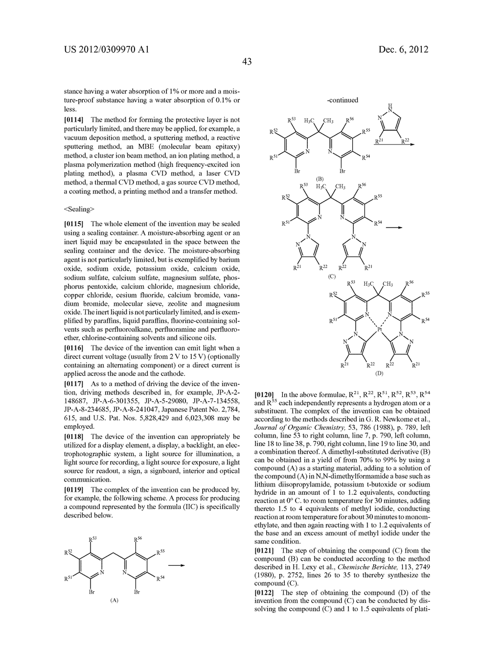 PLATINUM COMPLEX COMPOUND AND ORGANIC ELECTROLUMINESCENT DEVICE - diagram, schematic, and image 44