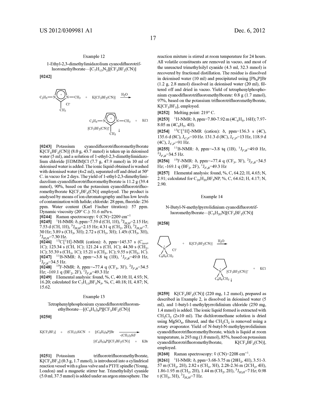 PROCESS FOR THE PREPARATION OF PERFLUOROALKYLCYANO- OR     PERFLUOROALKYLCYANOFLUOROBORATES - diagram, schematic, and image 18