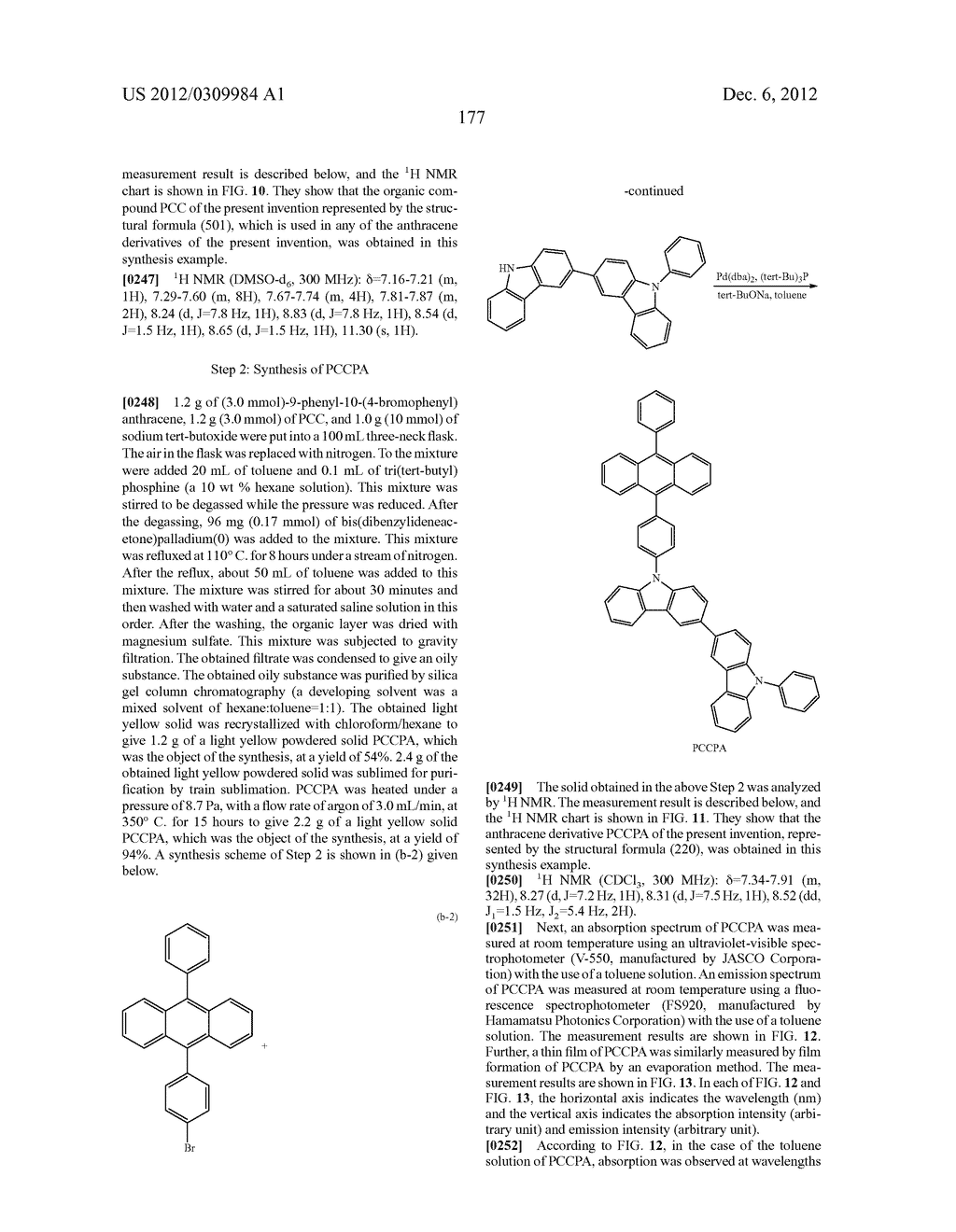 ORGANIC COMPOUND, ANTHRACENE DERIVATIVE, AND LIGHT-EMITTING ELEMENT,     LIGHT-EMITTING DEVICE, AND ELECTRONIC DEVICE USING ANTHRACENE DERIVATIVE - diagram, schematic, and image 249