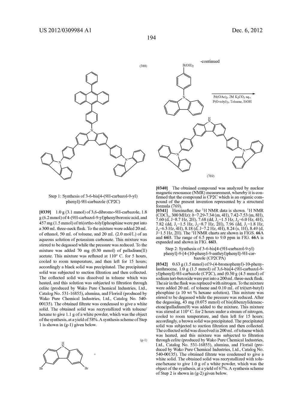 ORGANIC COMPOUND, ANTHRACENE DERIVATIVE, AND LIGHT-EMITTING ELEMENT,     LIGHT-EMITTING DEVICE, AND ELECTRONIC DEVICE USING ANTHRACENE DERIVATIVE - diagram, schematic, and image 266