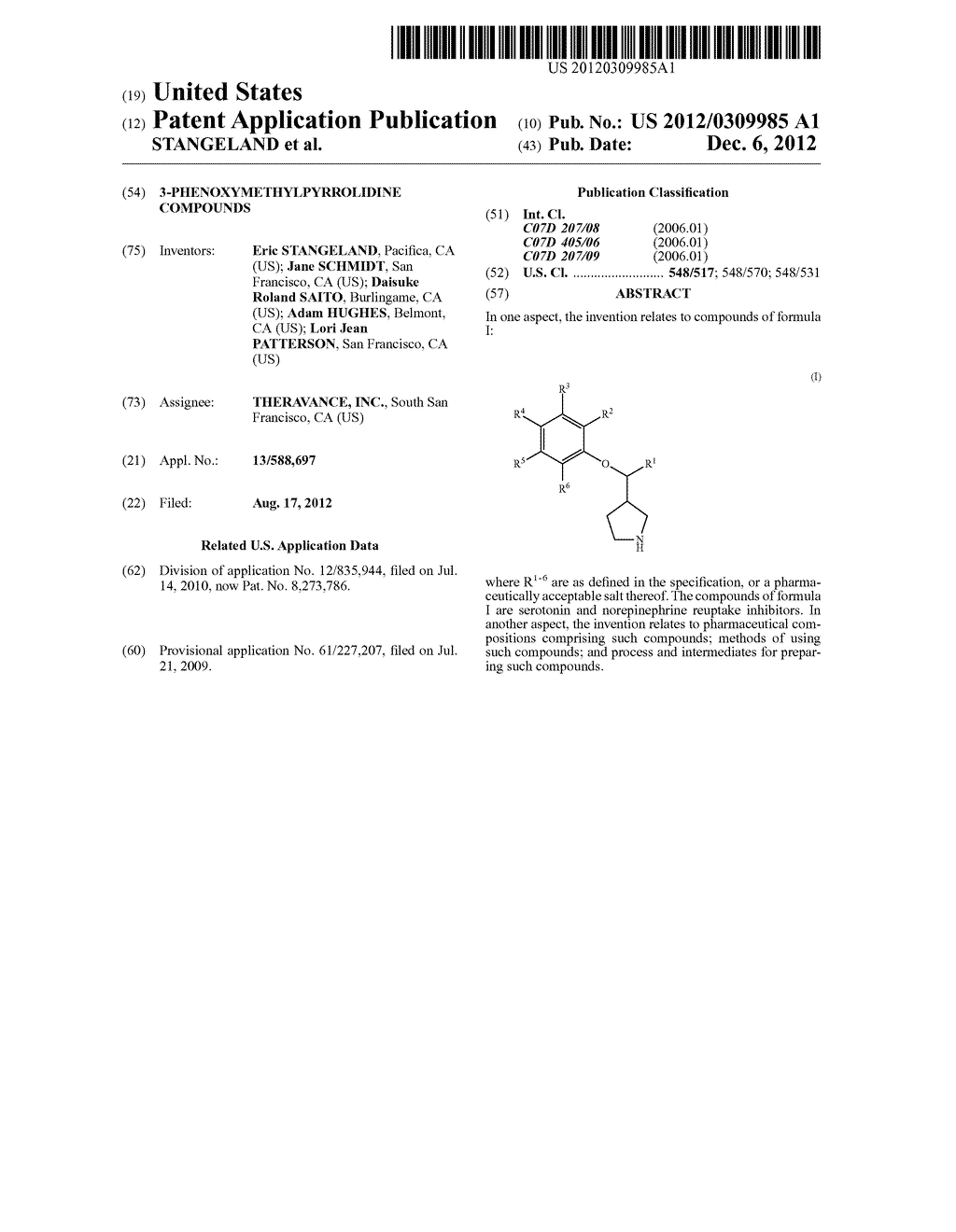 3-PHENOXYMETHYLPYRROLIDINE COMPOUNDS - diagram, schematic, and image 01