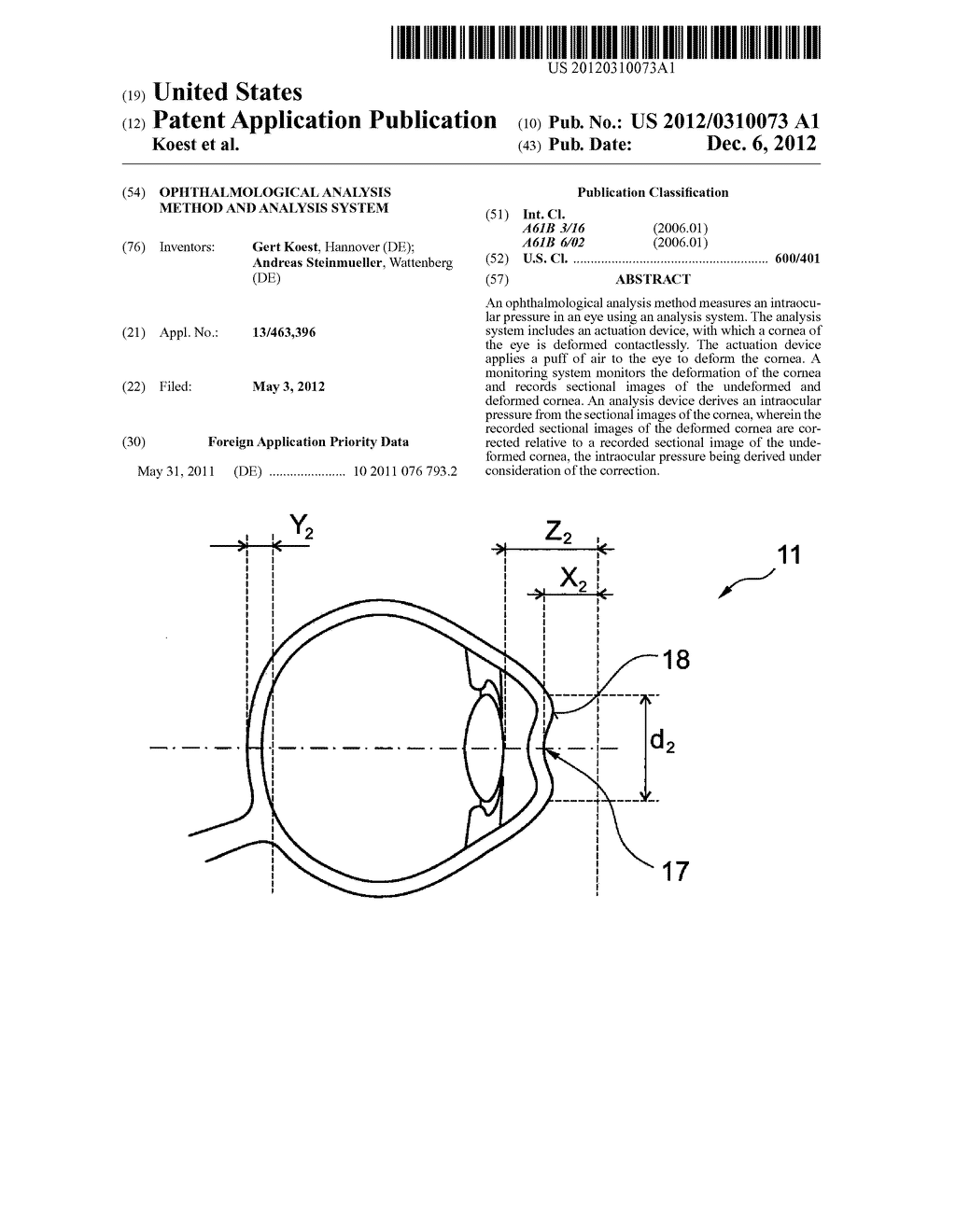 Ophthalmological Analysis Method And Analysis System - diagram, schematic, and image 01