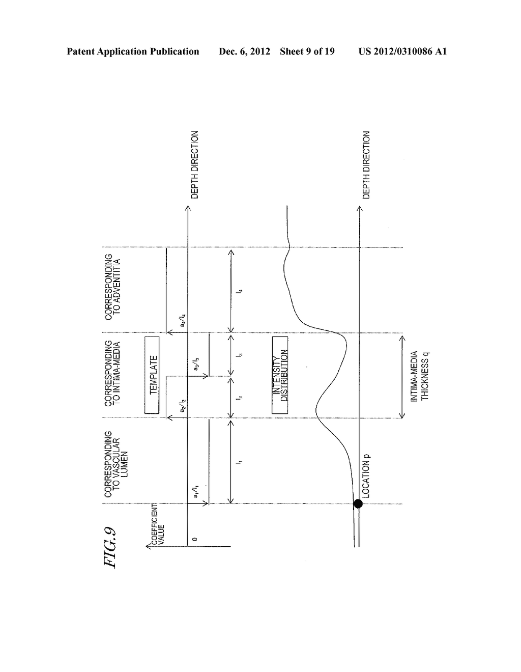 ULTRASONIC DIAGNOSTIC DEVICE, AND METHOD FOR MEASURING INTIMA-MEDIA     THICKNESS - diagram, schematic, and image 10