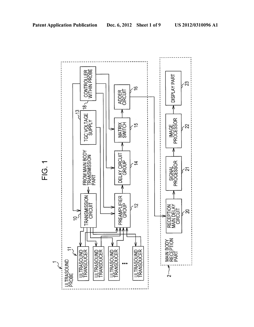 ULTRASOUND PROBE AND ULTRASOUND DIAGNOSIS APPARATUS - diagram, schematic, and image 02