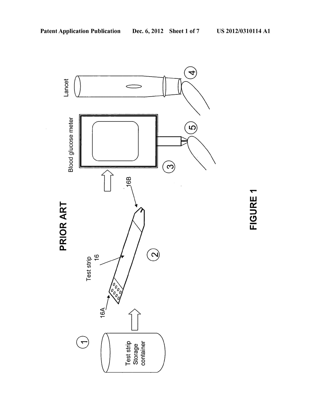 Integrated blood glucose measuring device - diagram, schematic, and image 02