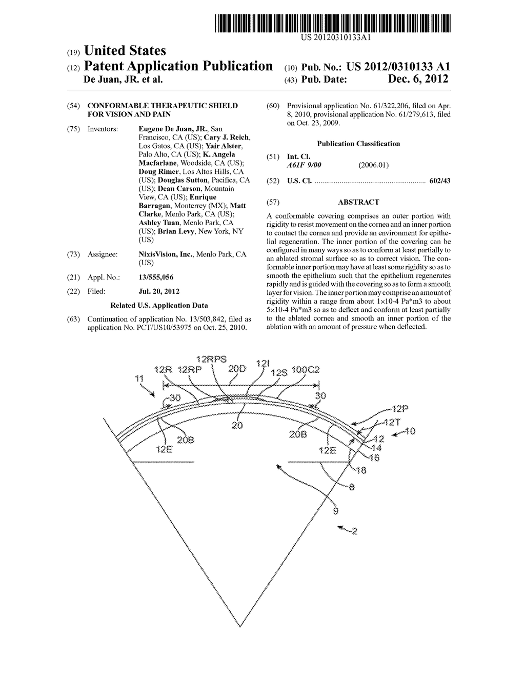 Conformable Therapeutic Shield for Vision and Pain - diagram, schematic, and image 01