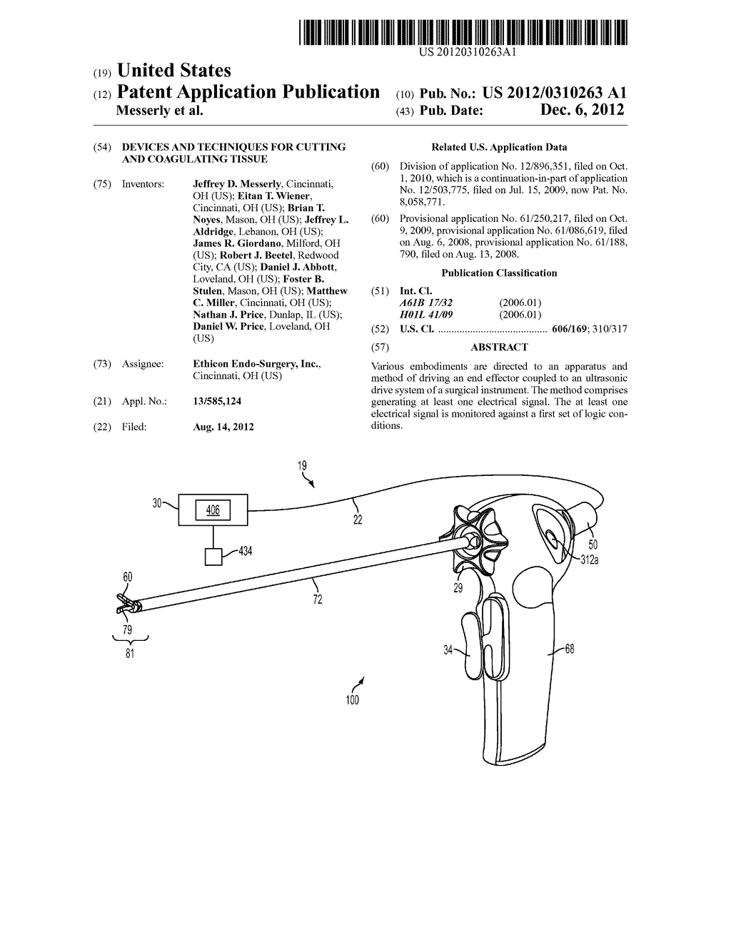 DEVICES AND TECHNIQUES FOR CUTTING AND COAGULATING TISSUE - diagram, schematic, and image 01