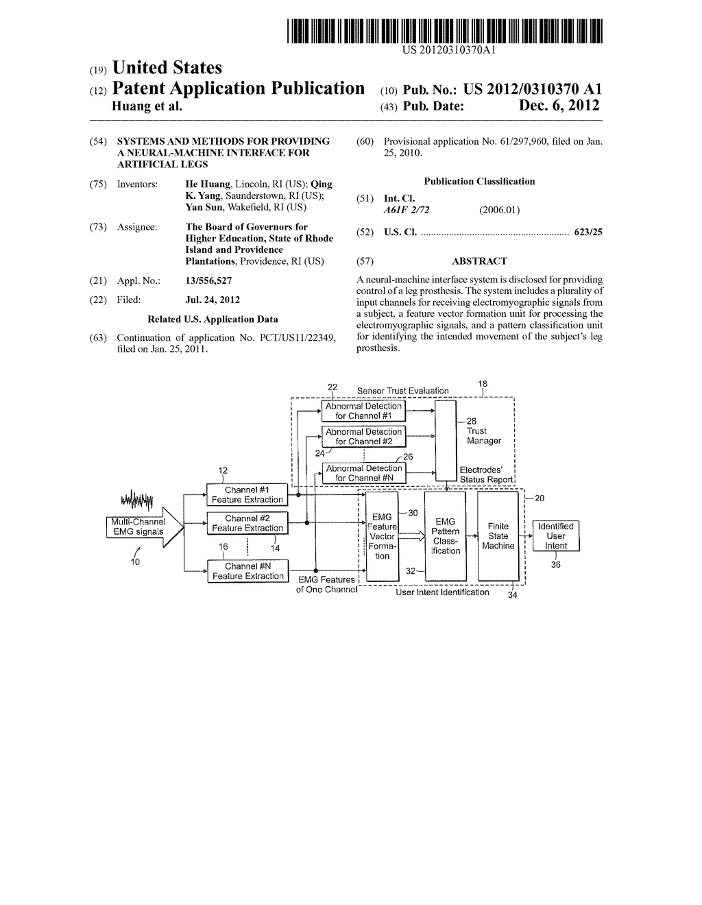 SYSTEMS AND METHODS FOR PROVIDING A NEURAL-MACHINE INTERFACE FOR     ARTIFICIAL LEGS - diagram, schematic, and image 01