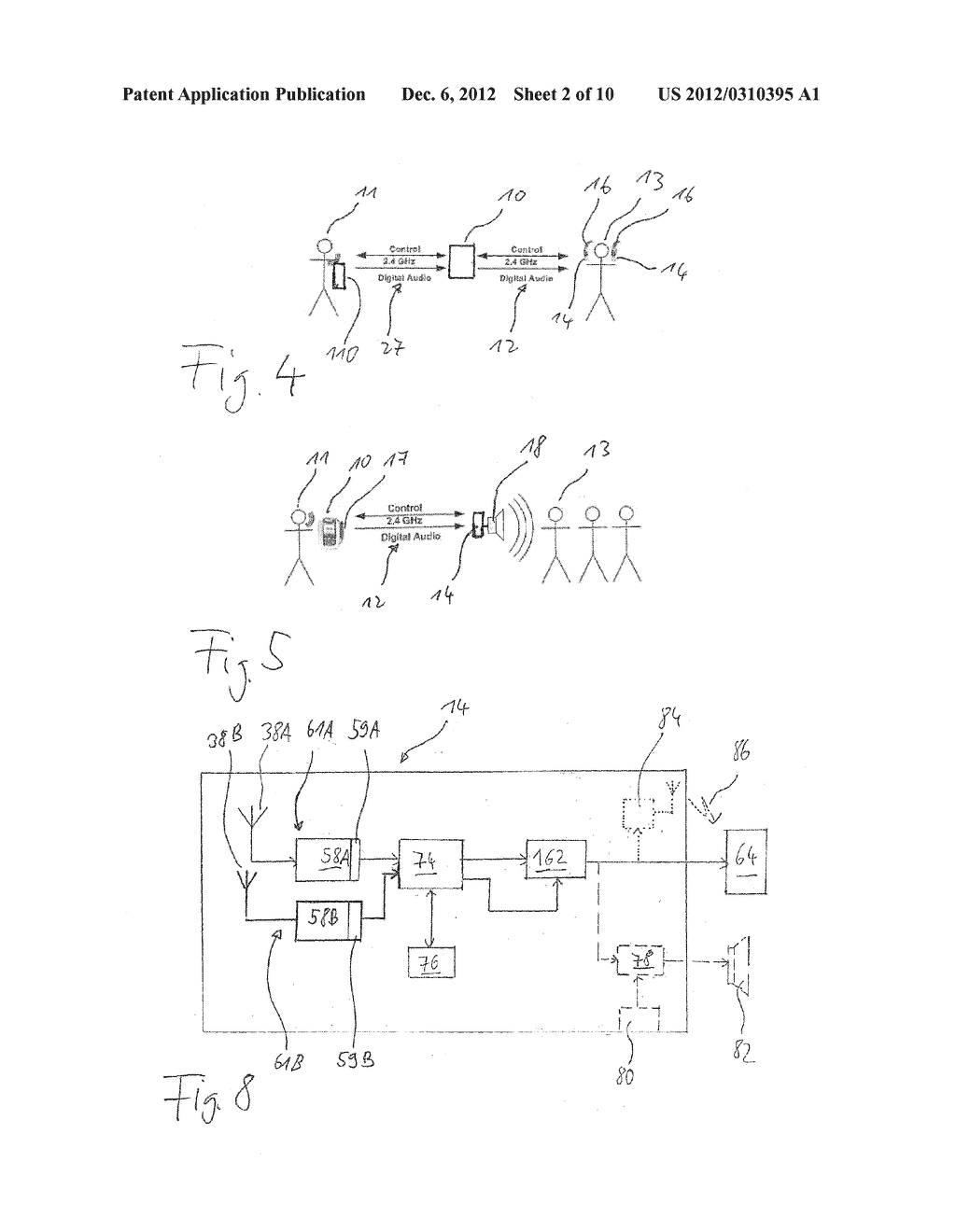 WIRELESS SOUND TRANSMISSION SYSTEM AND METHOD USING IMPROVED FREQUENCY     HOPPING AND POWER SAVING MODE - diagram, schematic, and image 03