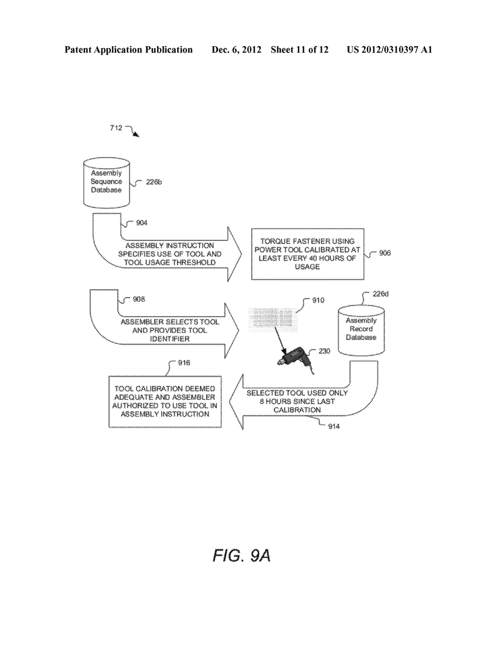 SYSTEM AND METHOD FOR MANAGING TOOL CALIBRATION IN COMPUTER DIRECTED     ASSEMBLY AND MANUFACTURING - diagram, schematic, and image 12