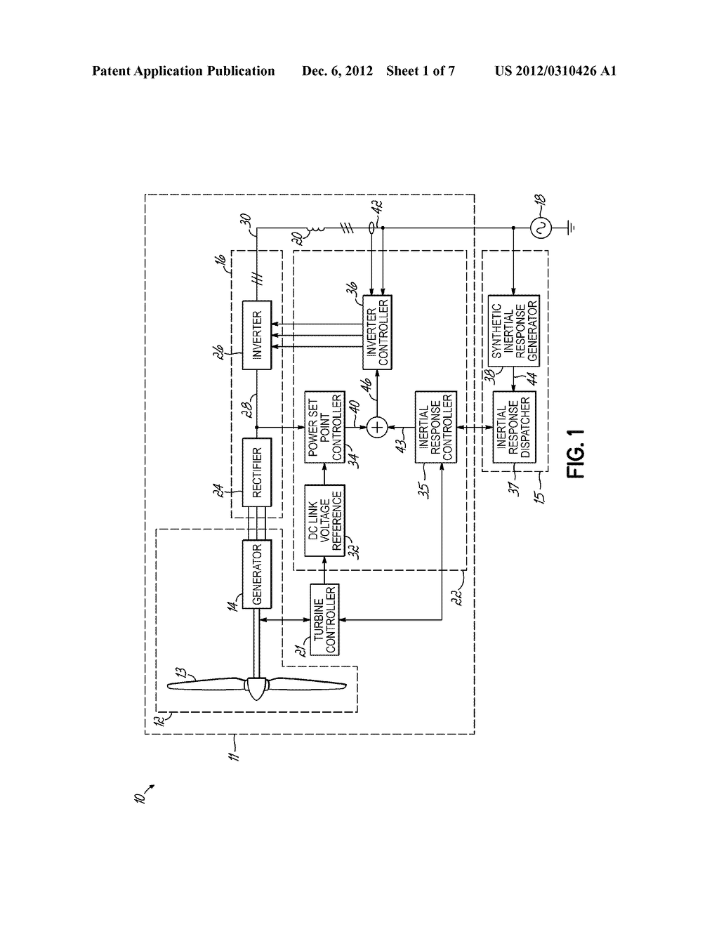 SYSTEMS AND METHODS FOR GENERATING AN INERTIAL RESPONSE TO A CHANGE IN THE     VOLTAGE OF AN ELECTRICIAL GRID - diagram, schematic, and image 02