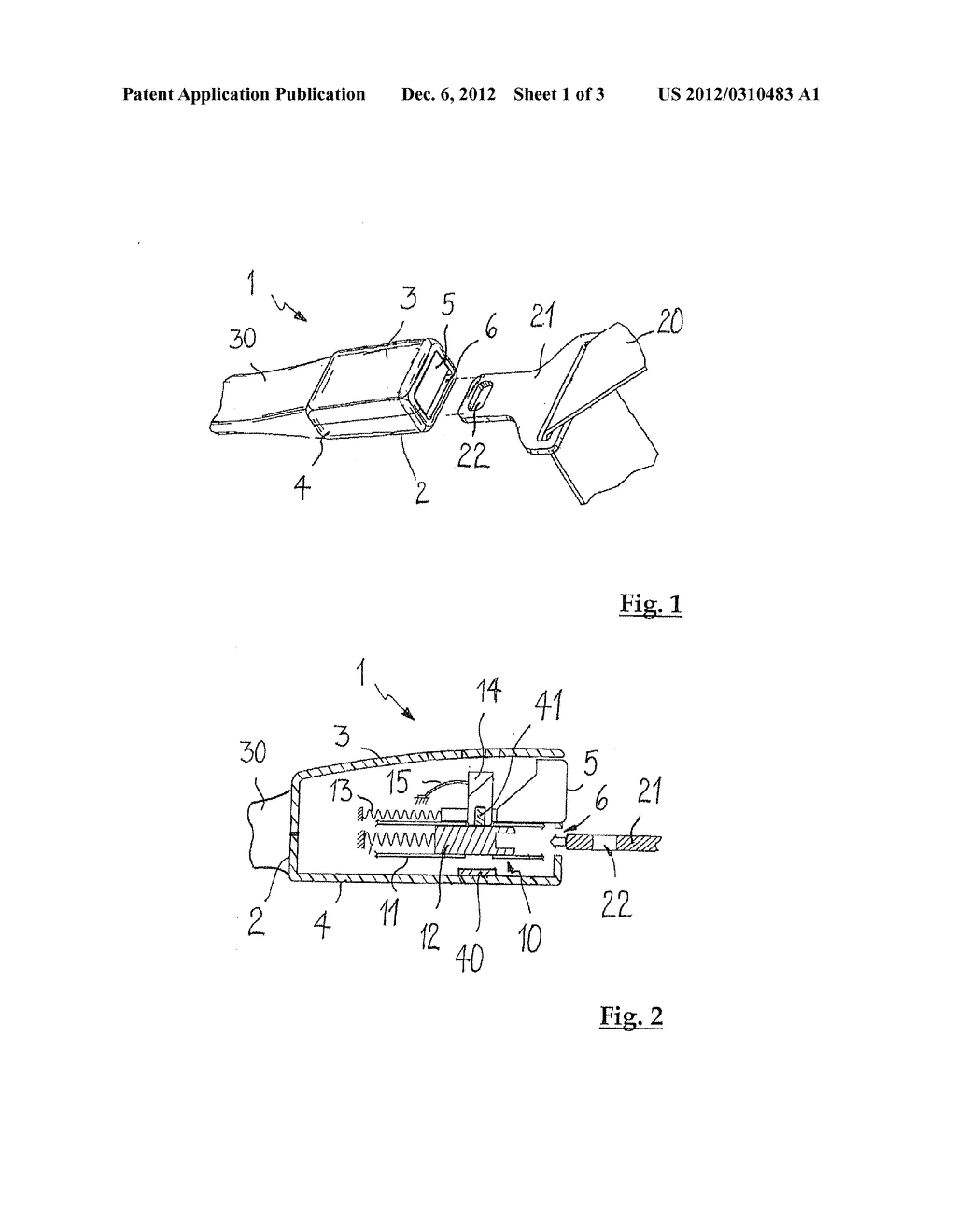 BELT LOCK WITH A STATE SENSOR FOR DETECTION OF THE LOCKING STATE OF A     SAFETY BELT SYSTEM - diagram, schematic, and image 02