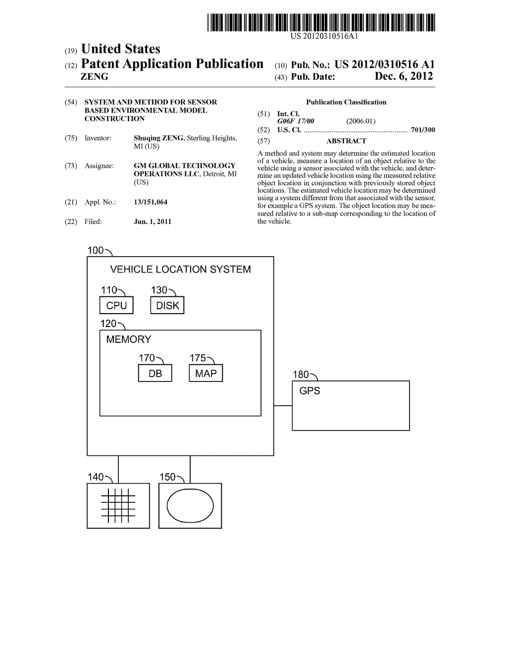 SYSTEM AND METHOD FOR SENSOR BASED ENVIRONMENTAL MODEL CONSTRUCTION - diagram, schematic, and image 01