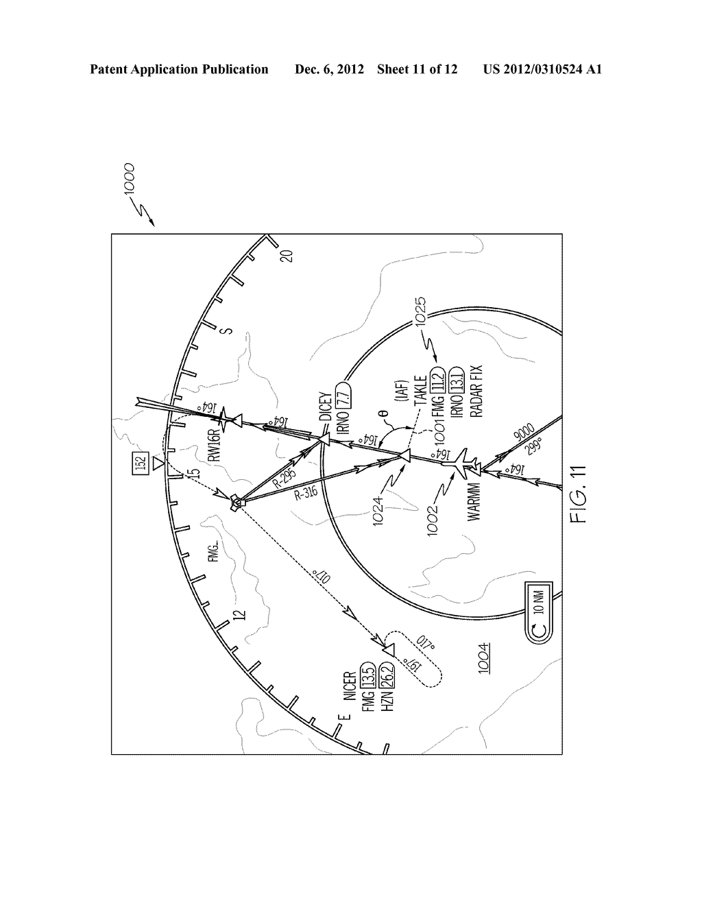 METHODS AND SYSTEMS FOR DISPLAYING PROCEDURE INFORMATION ON AN AIRCRAFT     DISPLAY - diagram, schematic, and image 12