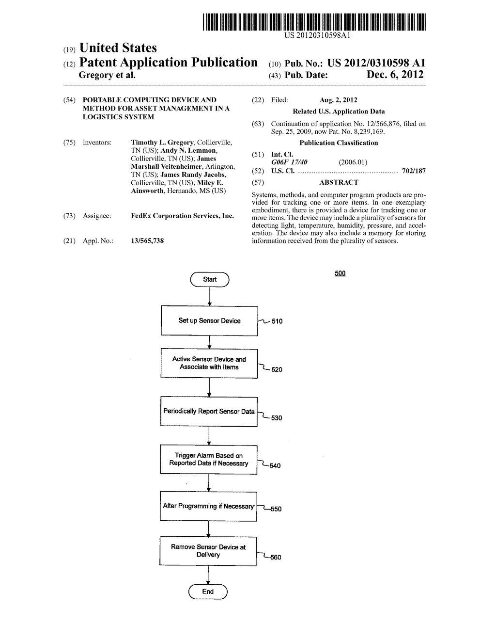 PORTABLE COMPUTING DEVICE AND METHOD FOR ASSET MANAGEMENT IN A LOGISTICS     SYSTEM - diagram, schematic, and image 01