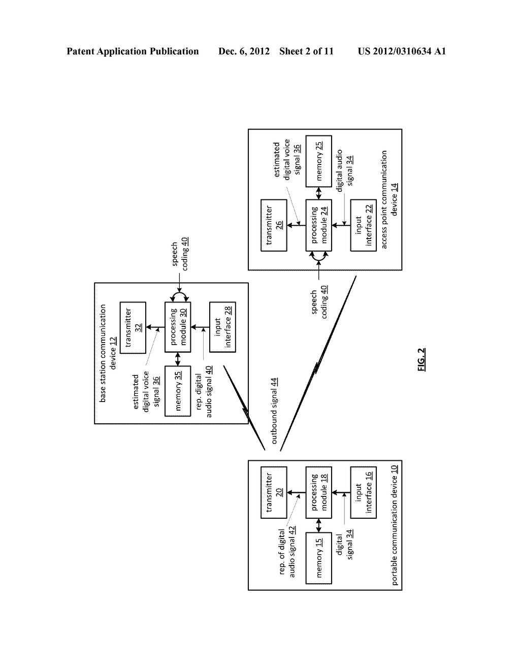 COMMUNICATION DEVICE WITH REDUCED NOISE SPEECH CODING - diagram, schematic, and image 03