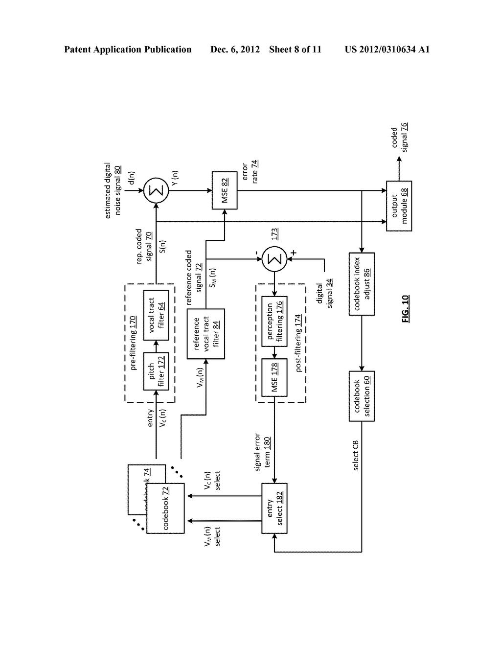 COMMUNICATION DEVICE WITH REDUCED NOISE SPEECH CODING - diagram, schematic, and image 09