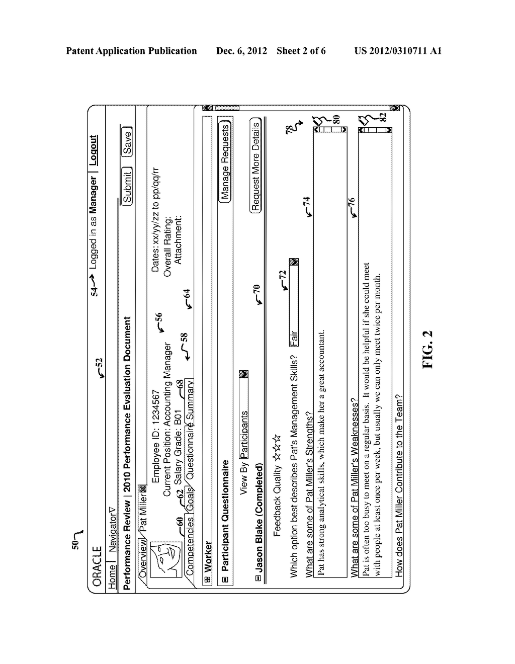 SYSTEM USING FEEDBACK COMMENTS LINKED TO PERFORMANCE DOCUMENT CONTENT - diagram, schematic, and image 03