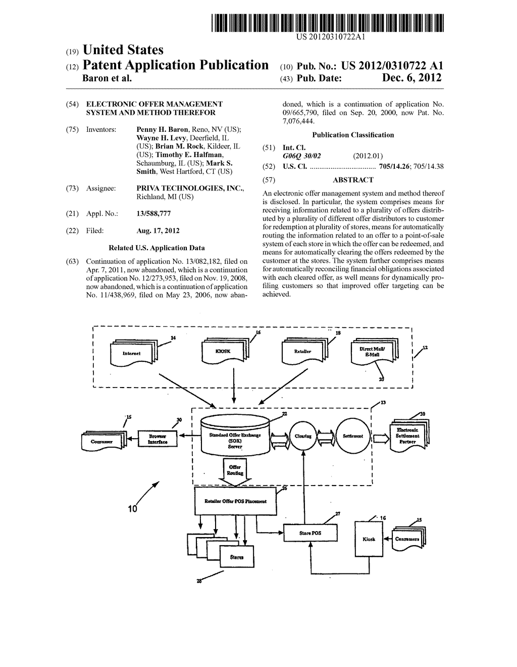 ELECTRONIC OFFER MANAGEMENT SYSTEM AND METHOD THEREFOR - diagram, schematic, and image 01