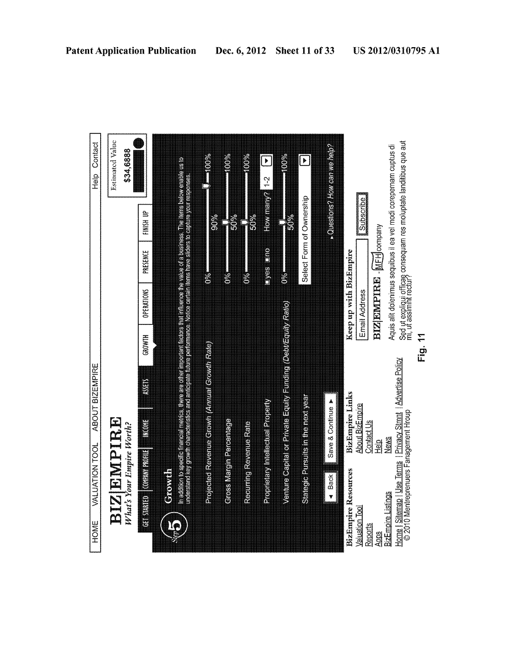 SYSTEM AND METHOD FOR PROVIDING A PLURALITY OF ASSET AND SERVICE     VALUATIONS - diagram, schematic, and image 12